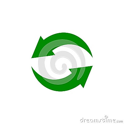 Flip sync button. Arrow icon. Recycle refresh reload sign. Circulation symbol. Vector graphics of website and application interfac Stock Photo